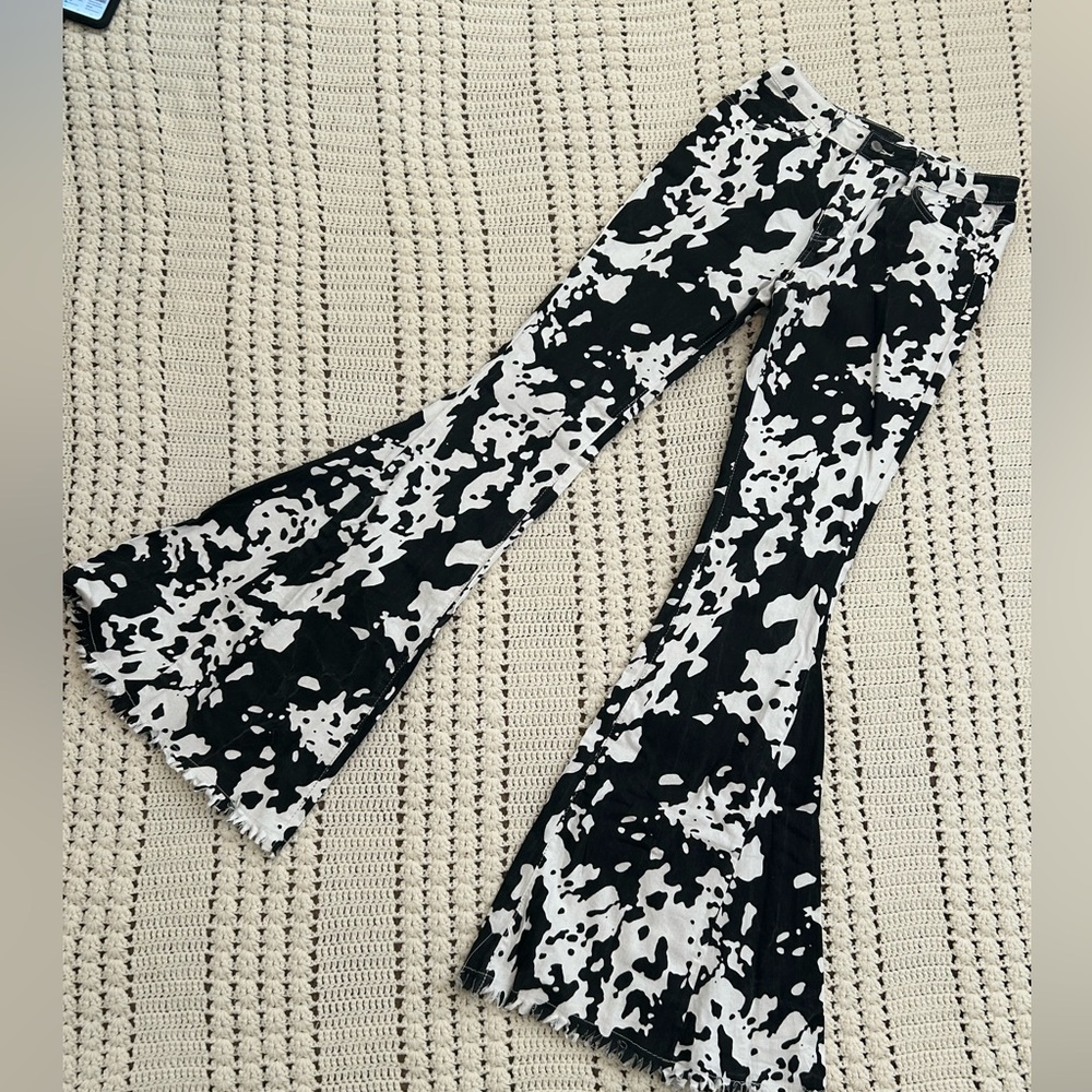 Cow Print Flares